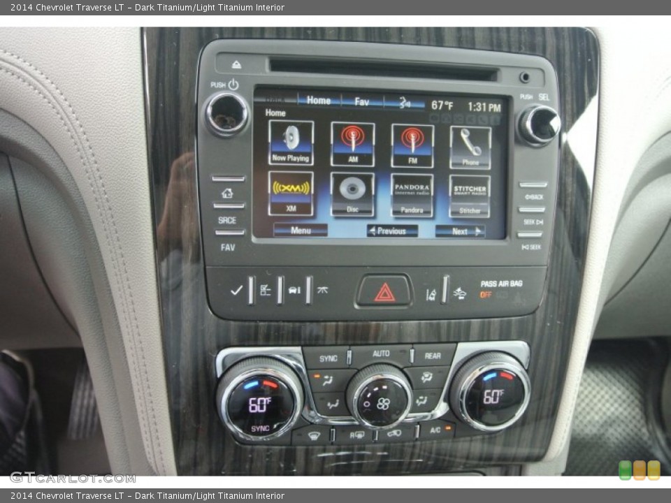Dark Titanium/Light Titanium Interior Controls for the 2014 Chevrolet Traverse LT #87323083