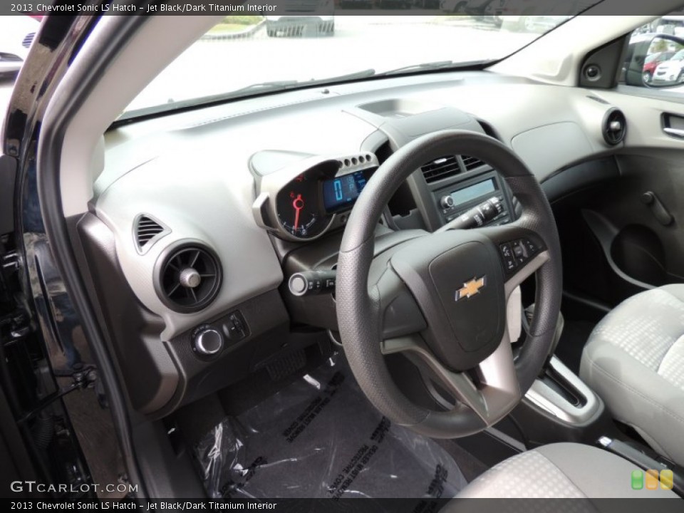 Jet Black/Dark Titanium Interior Prime Interior for the 2013 Chevrolet Sonic LS Hatch #87326512