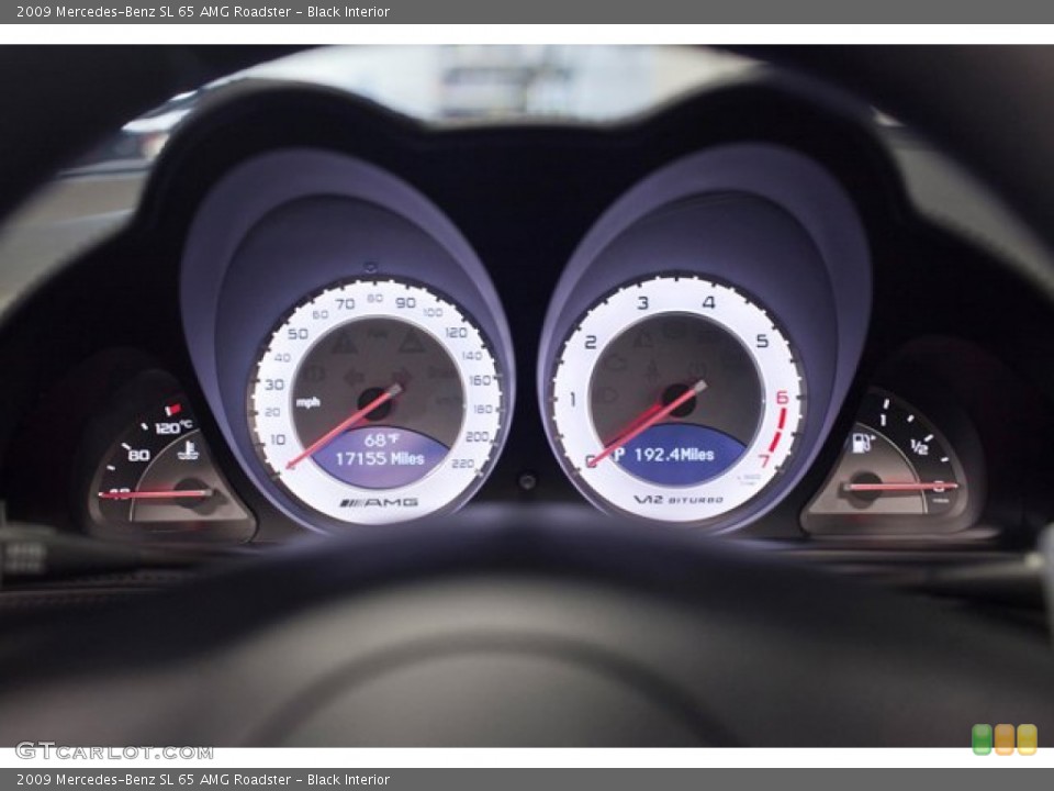 Black Interior Gauges for the 2009 Mercedes-Benz SL 65 AMG Roadster #87330061