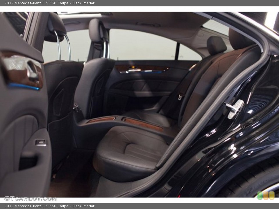 Black Interior Rear Seat for the 2012 Mercedes-Benz CLS 550 Coupe #87333274