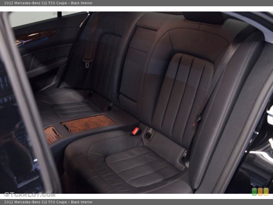 Black Interior Rear Seat for the 2012 Mercedes-Benz CLS 550 Coupe #87333316