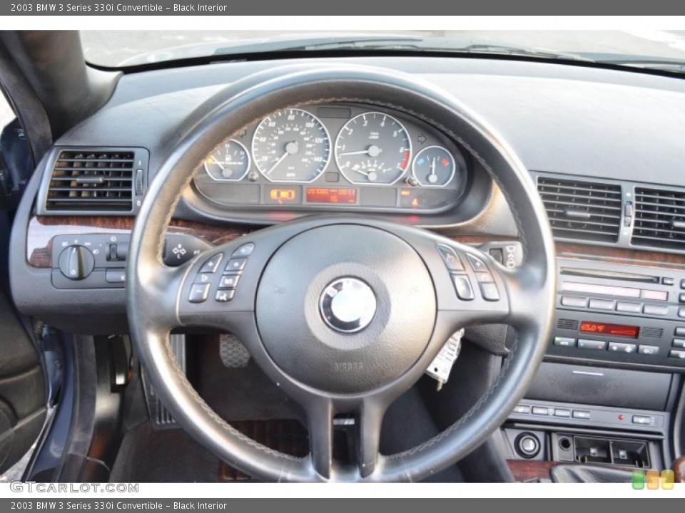 Black Interior Steering Wheel for the 2003 BMW 3 Series 330i Convertible #87336076