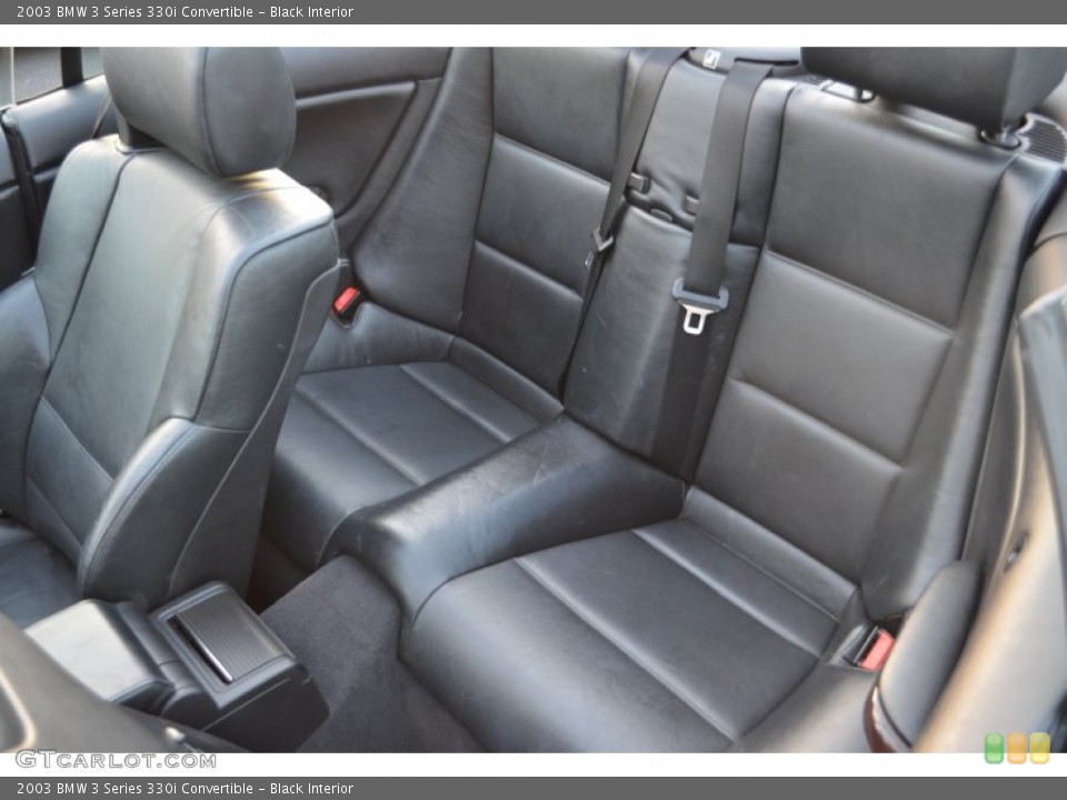 Black Interior Rear Seat for the 2003 BMW 3 Series 330i Convertible #87336208