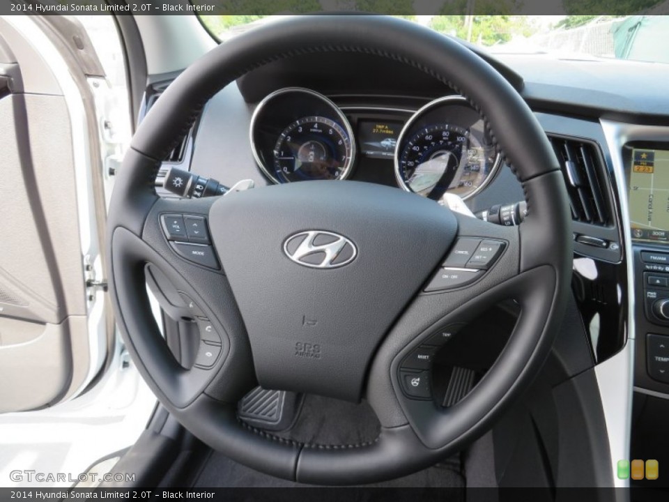 Black Interior Steering Wheel for the 2014 Hyundai Sonata Limited 2.0T #87339292