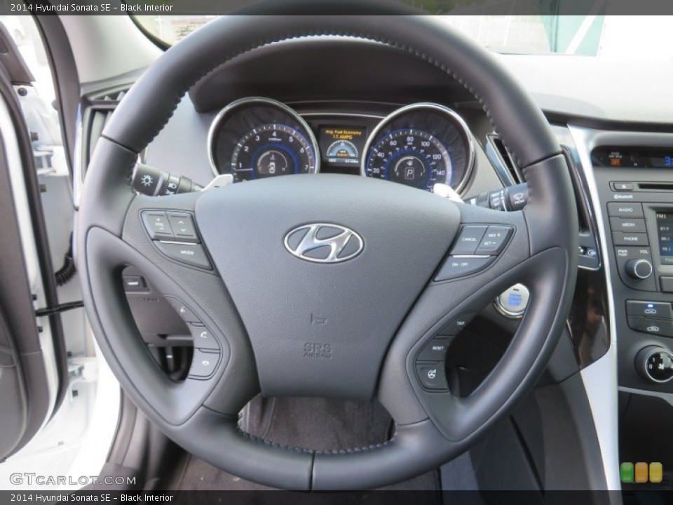 Black Interior Steering Wheel for the 2014 Hyundai Sonata SE #87340222