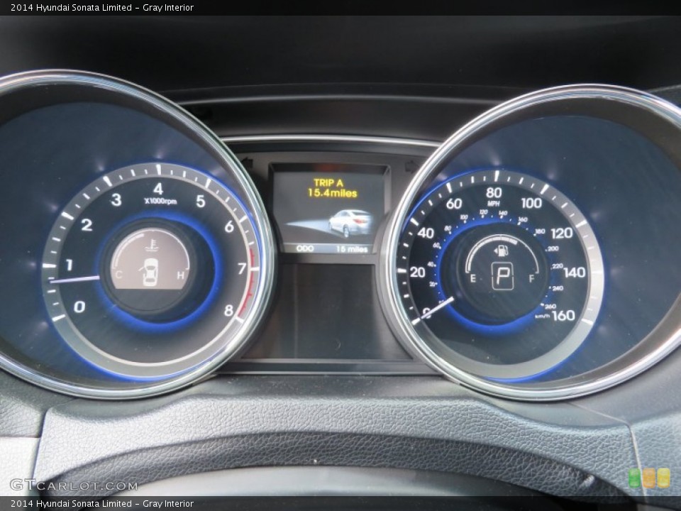 Gray Interior Gauges for the 2014 Hyundai Sonata Limited #87340555