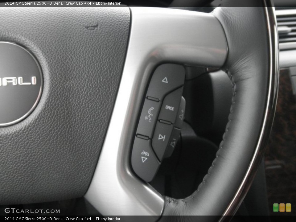 Ebony Interior Steering Wheel for the 2014 GMC Sierra 2500HD Denali Crew Cab 4x4 #87342589