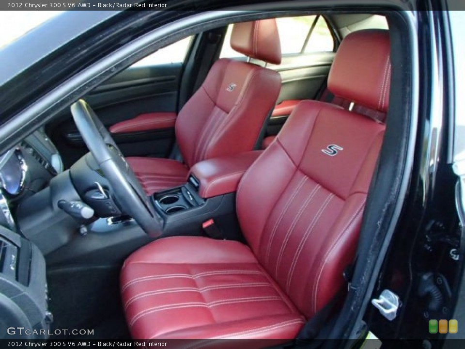 Black/Radar Red Interior Front Seat for the 2012 Chrysler 300 S V6 AWD #87343033