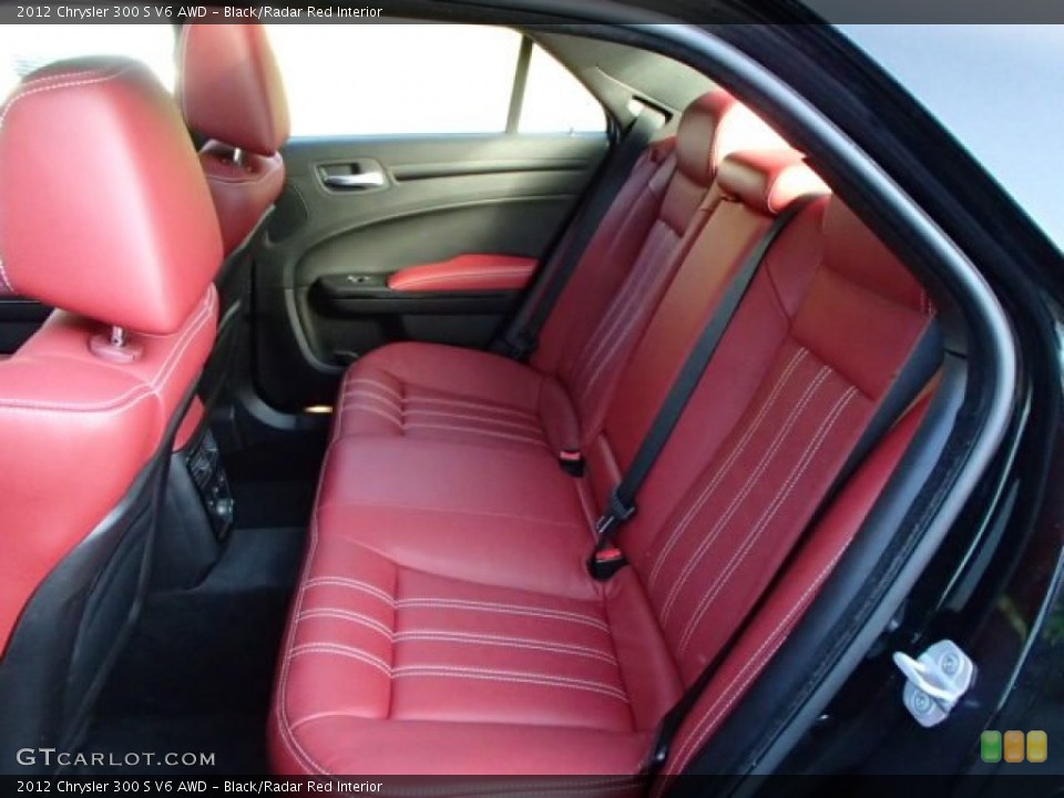 Black/Radar Red Interior Rear Seat for the 2012 Chrysler 300 S V6 AWD #87343054