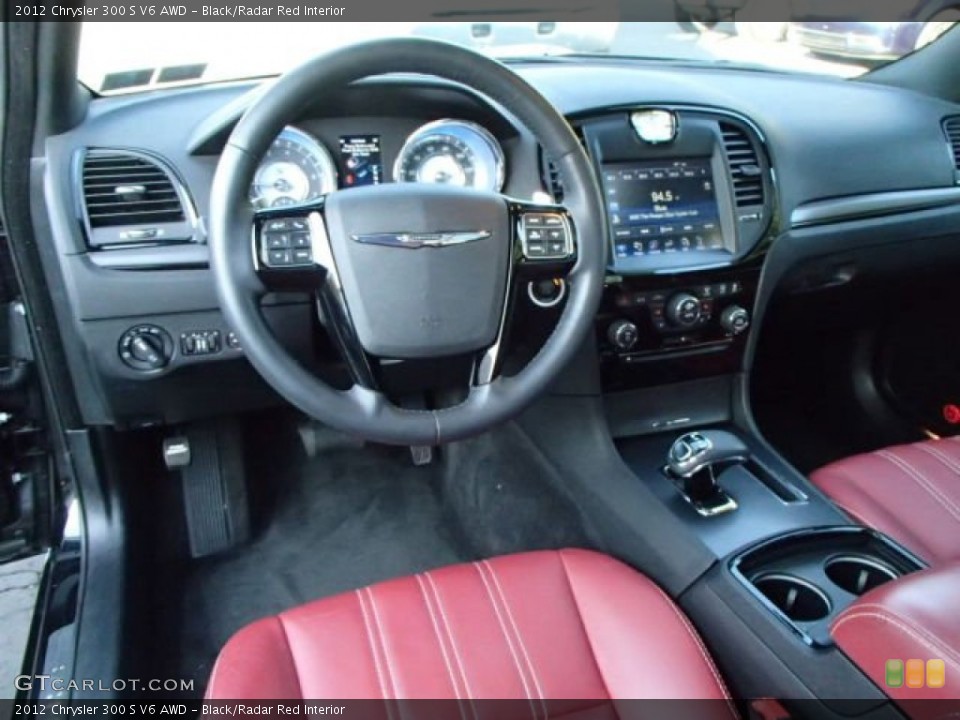 Black/Radar Red Interior Prime Interior for the 2012 Chrysler 300 S V6 AWD #87343072
