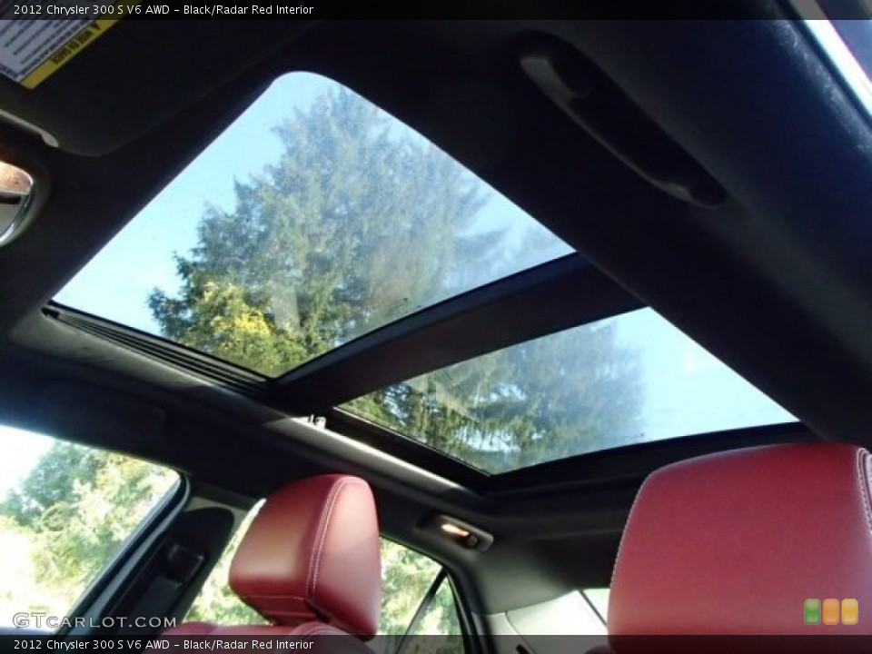 Black/Radar Red Interior Sunroof for the 2012 Chrysler 300 S V6 AWD #87343120