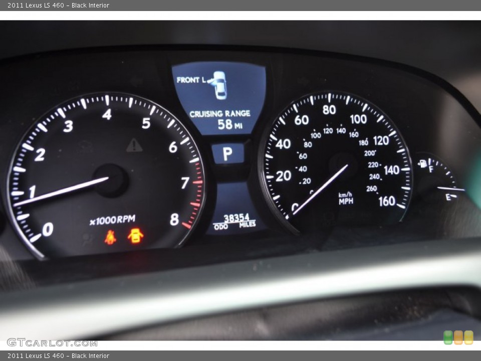 Black Interior Gauges for the 2011 Lexus LS 460 #87343885