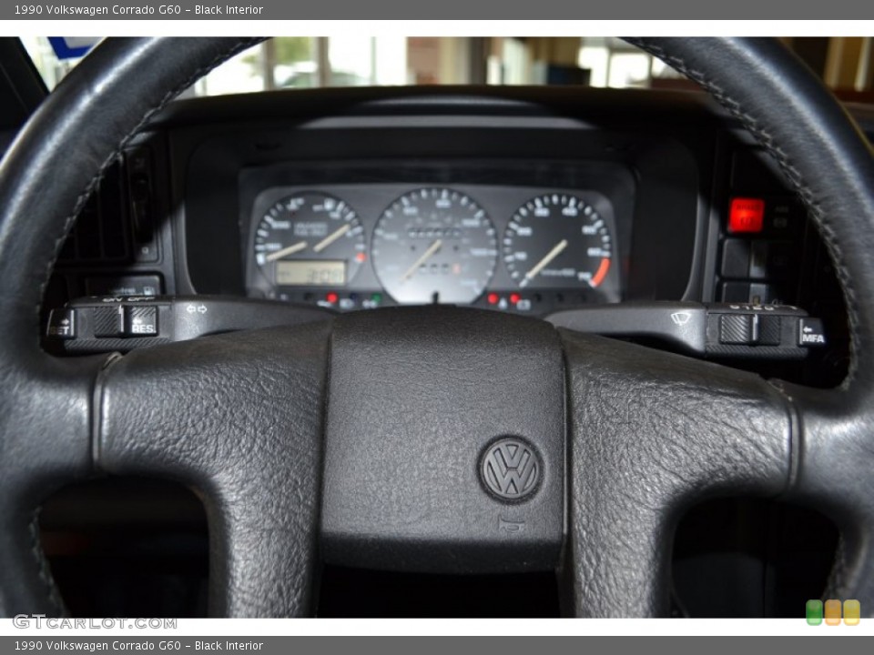 Black Interior Steering Wheel for the 1990 Volkswagen Corrado G60 #87346429