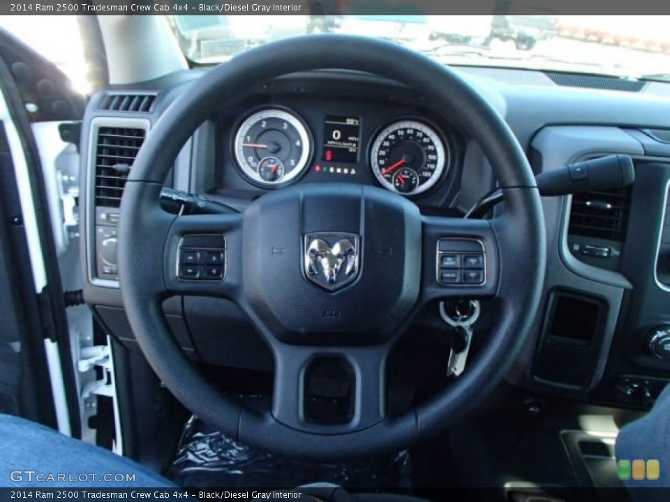 Black/Diesel Gray Interior Steering Wheel for the 2014 Ram 2500 Tradesman Crew Cab 4x4 #87349291