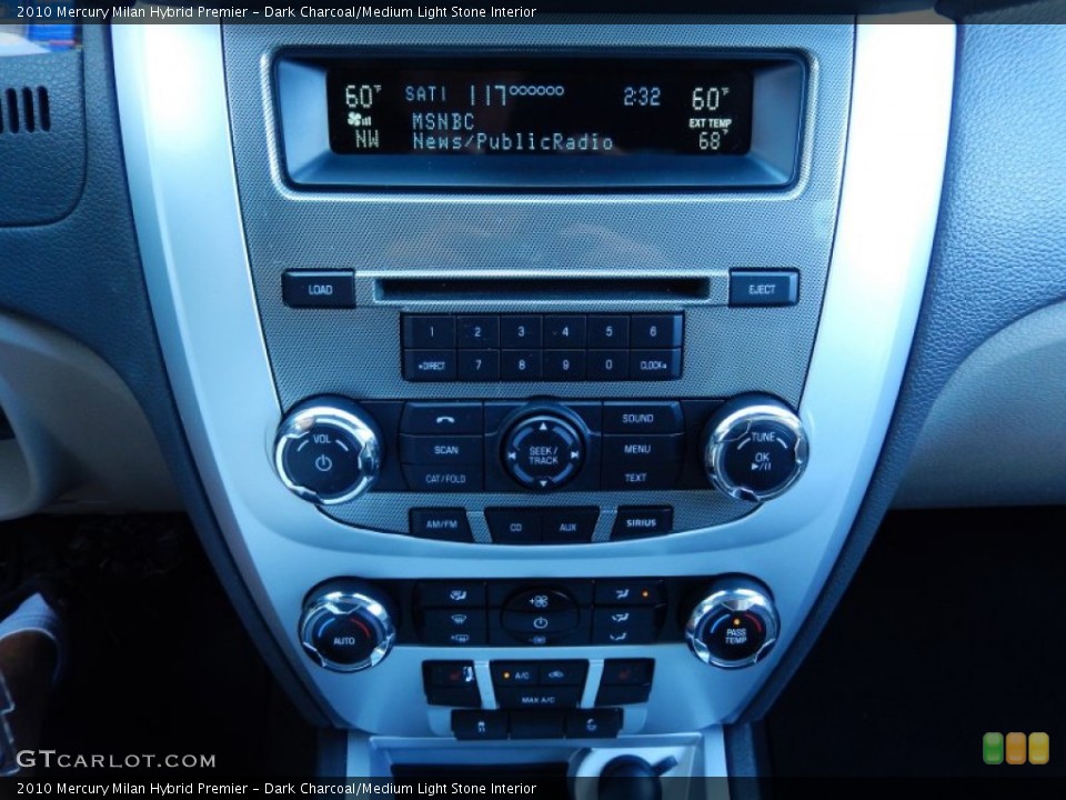 Dark Charcoal/Medium Light Stone Interior Controls for the 2010 Mercury Milan Hybrid Premier #87351556