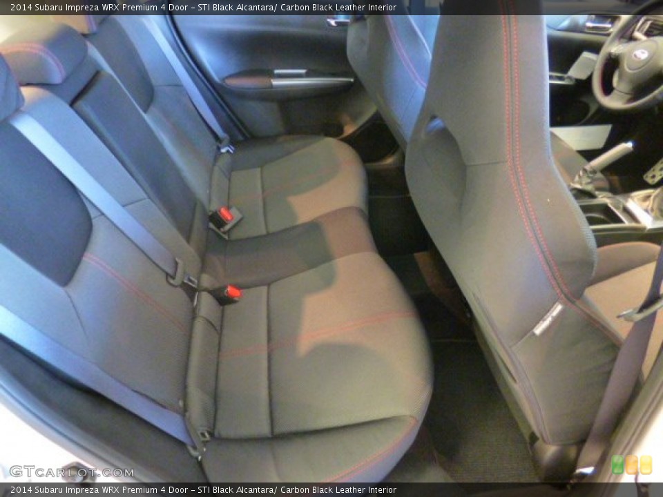 STI Black Alcantara/ Carbon Black Leather Interior Rear Seat for the 2014 Subaru Impreza WRX Premium 4 Door #87354115