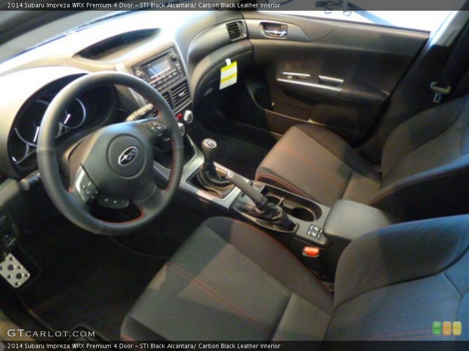STI Black Alcantara/ Carbon Black Leather Interior Photo for the 2014 Subaru Impreza WRX Premium 4 Door #87354205