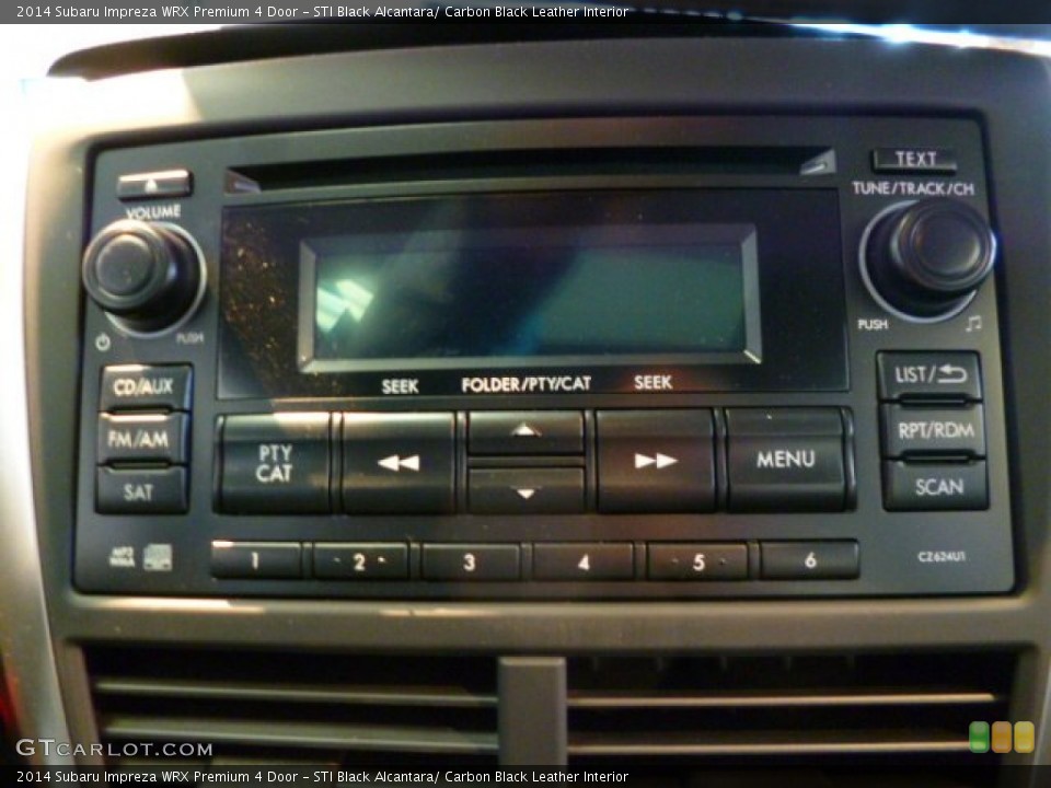STI Black Alcantara/ Carbon Black Leather Interior Audio System for the 2014 Subaru Impreza WRX Premium 4 Door #87354250