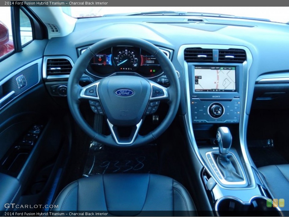 Charcoal Black Interior Dashboard for the 2014 Ford Fusion Hybrid Titanium #87354746