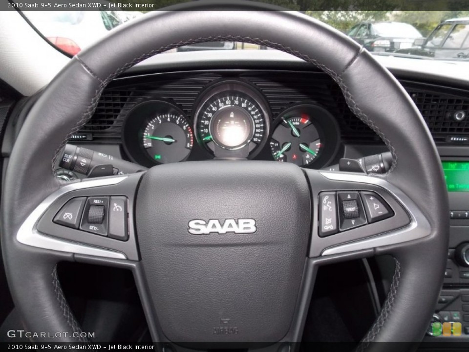 Jet Black Interior Steering Wheel for the 2010 Saab 9-5 Aero Sedan XWD #87356797