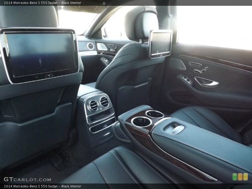 Black Interior Rear Seat for the 2014 Mercedes-Benz S 550 Sedan #87357493