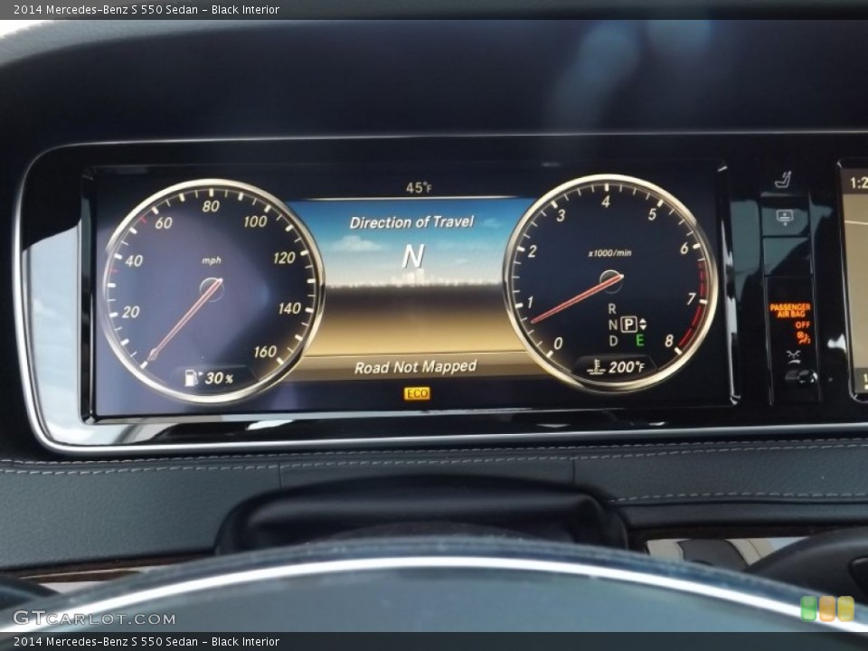 Black Interior Gauges for the 2014 Mercedes-Benz S 550 Sedan #87357568