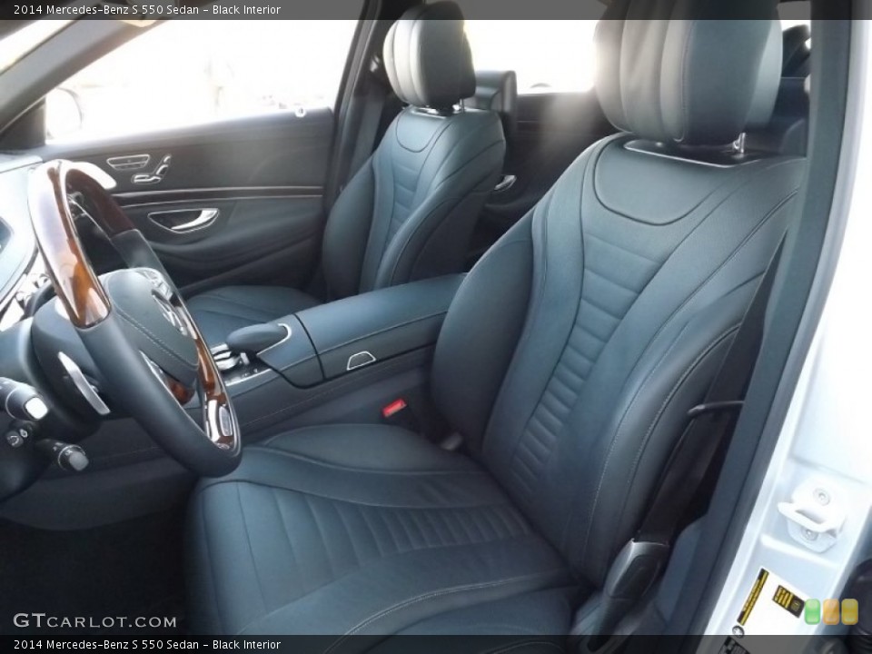 Black Interior Front Seat for the 2014 Mercedes-Benz S 550 Sedan #87357637