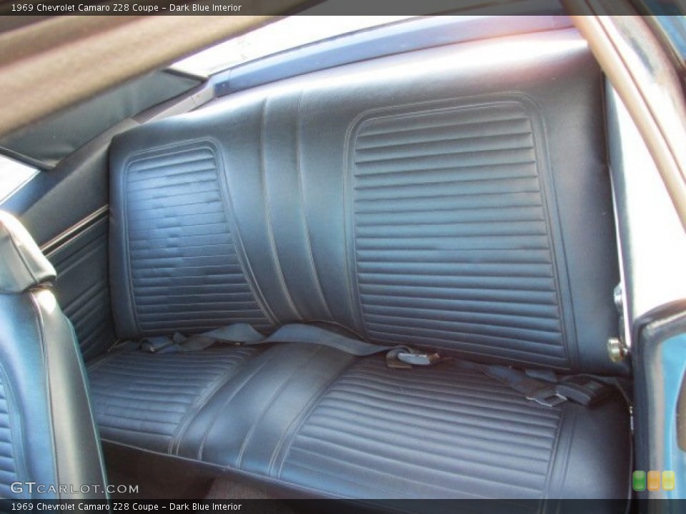 Dark Blue Interior Rear Seat for the 1969 Chevrolet Camaro Z28 Coupe #87359140