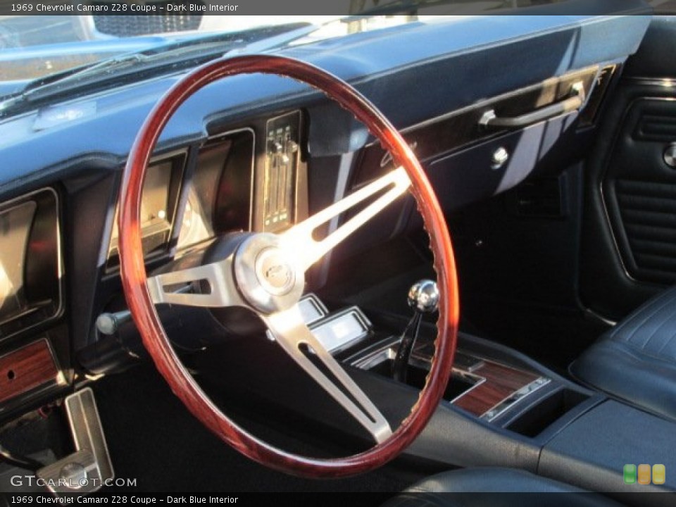 Dark Blue Interior Steering Wheel for the 1969 Chevrolet Camaro Z28 Coupe #87359170