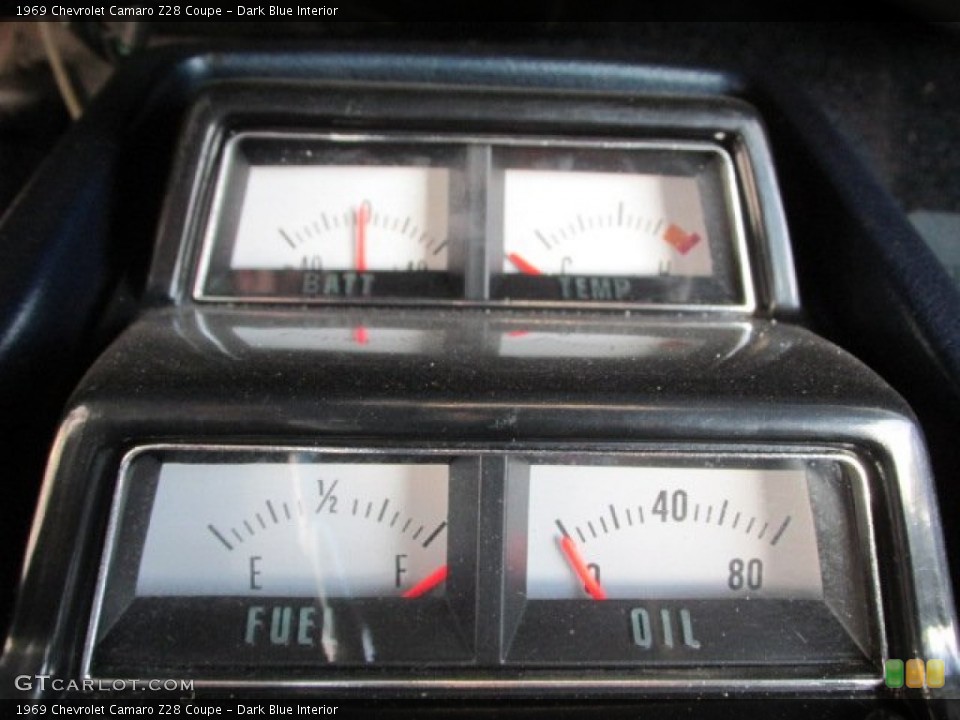 Dark Blue Interior Gauges for the 1969 Chevrolet Camaro Z28 Coupe #87359233