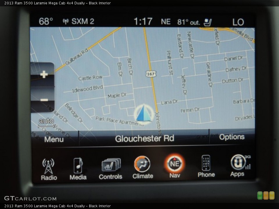 Black Interior Navigation for the 2013 Ram 3500 Laramie Mega Cab 4x4 Dually #87364972