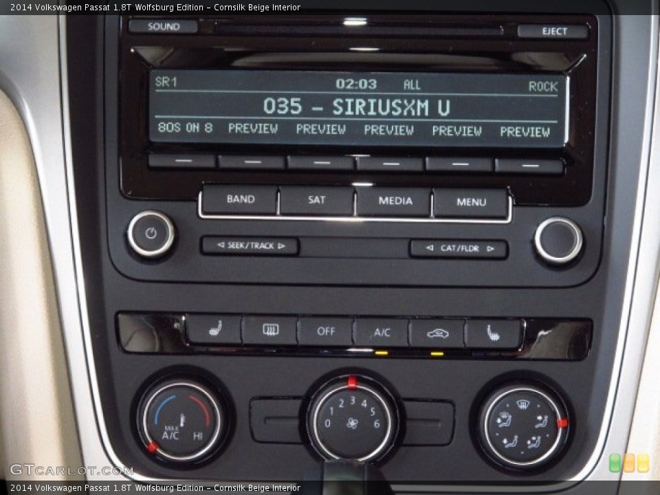 Cornsilk Beige Interior Audio System for the 2014 Volkswagen Passat 1.8T Wolfsburg Edition #87370633