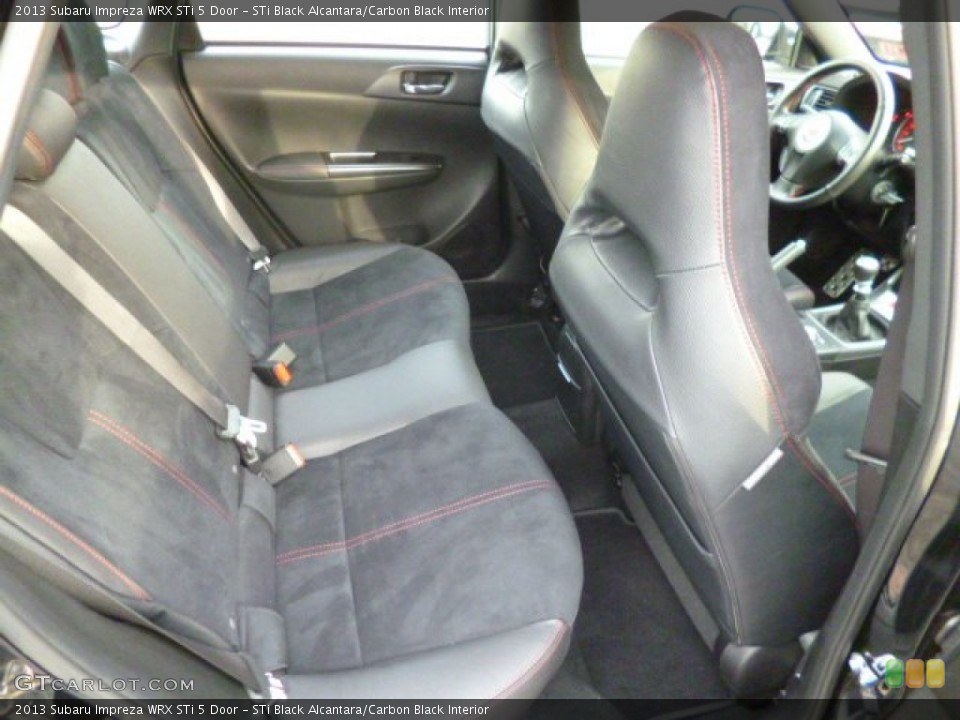 STi Black Alcantara/Carbon Black Interior Rear Seat for the 2013 Subaru Impreza WRX STi 5 Door #87371938