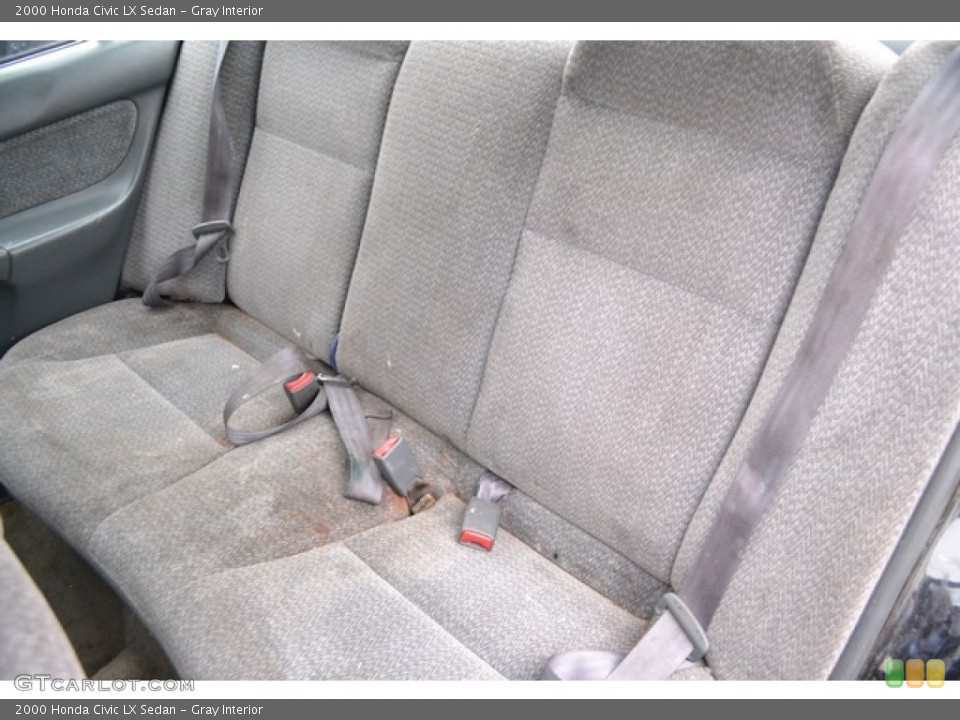 Gray Interior Rear Seat for the 2000 Honda Civic LX Sedan #87371941