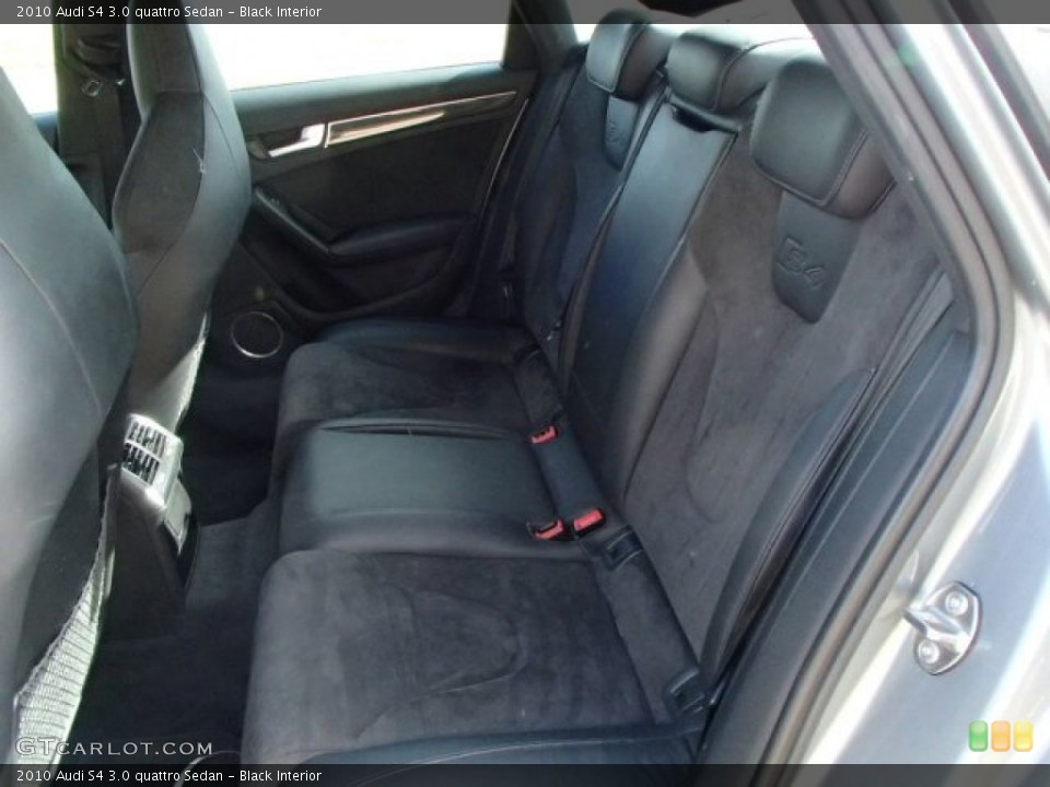 Black Interior Rear Seat for the 2010 Audi S4 3.0 quattro Sedan #87372214