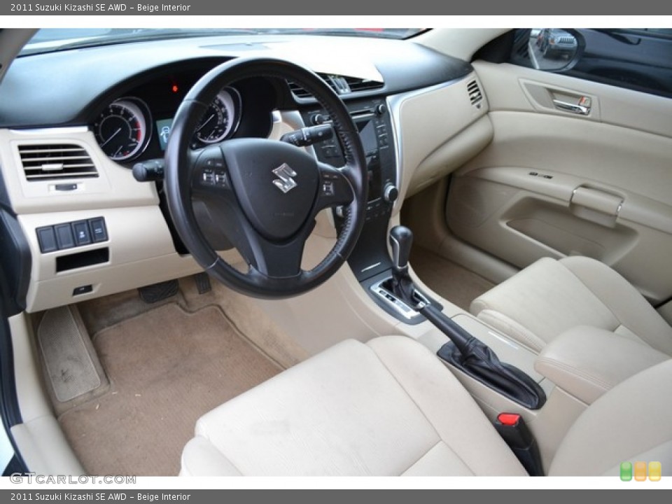Beige Interior Prime Interior for the 2011 Suzuki Kizashi SE AWD #87372676