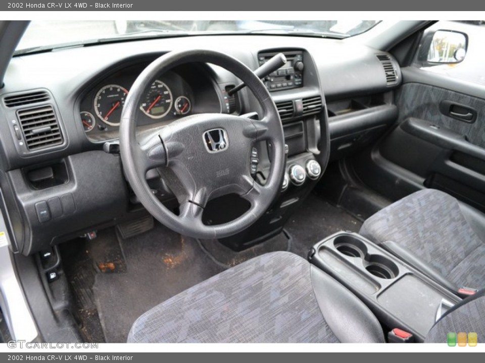 Black Interior Prime Interior for the 2002 Honda CR-V LX 4WD #87373888