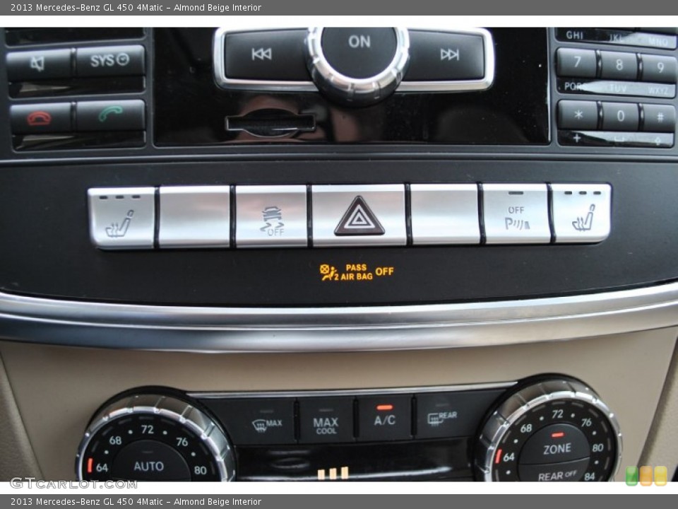 Almond Beige Interior Controls for the 2013 Mercedes-Benz GL 450 4Matic #87381949