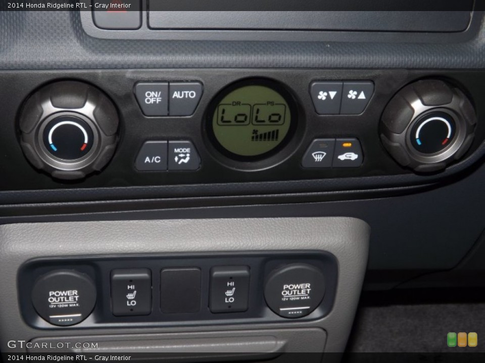 Gray Interior Controls for the 2014 Honda Ridgeline RTL #87390805