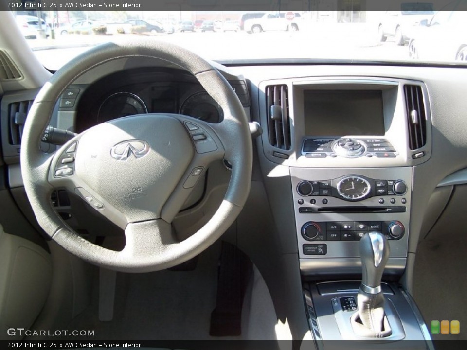 Stone Interior Dashboard for the 2012 Infiniti G 25 x AWD Sedan #87391837