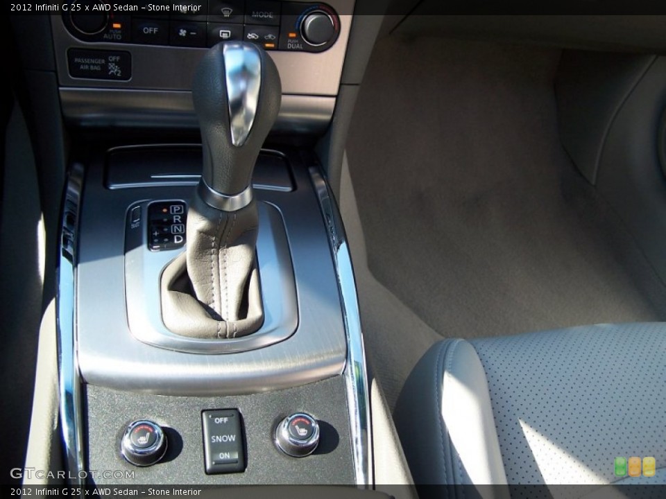 Stone Interior Transmission for the 2012 Infiniti G 25 x AWD Sedan #87391948