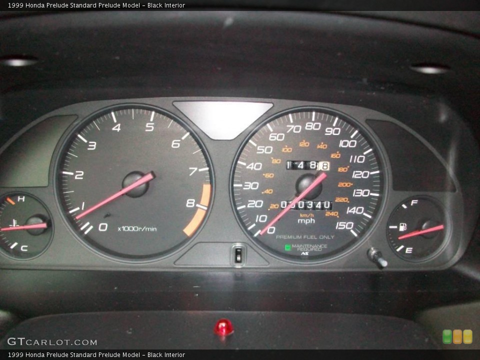 Black Interior Gauges for the 1999 Honda Prelude  #8739275