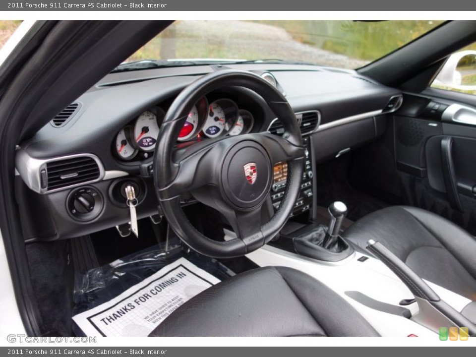 Black Interior Dashboard for the 2011 Porsche 911 Carrera 4S Cabriolet #87393028