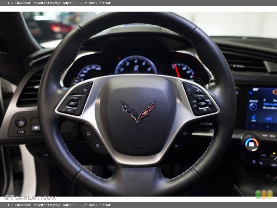 Jet Black Interior Steering Wheel for the 2014 Chevrolet Corvette Stingray Coupe Z51 #87398170