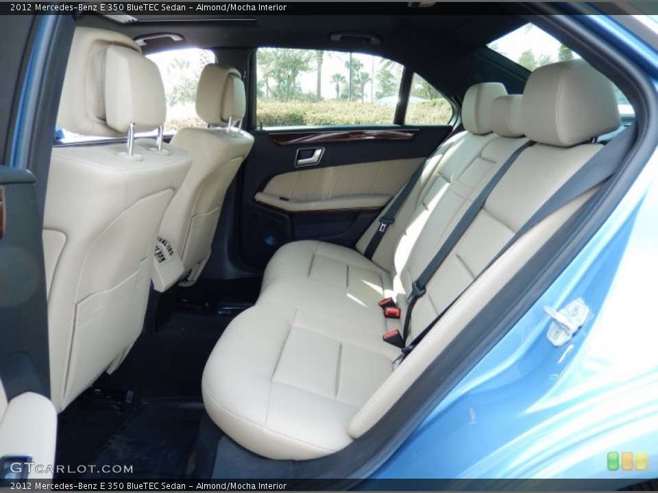 Almond/Mocha Interior Rear Seat for the 2012 Mercedes-Benz E 350 BlueTEC Sedan #87398746