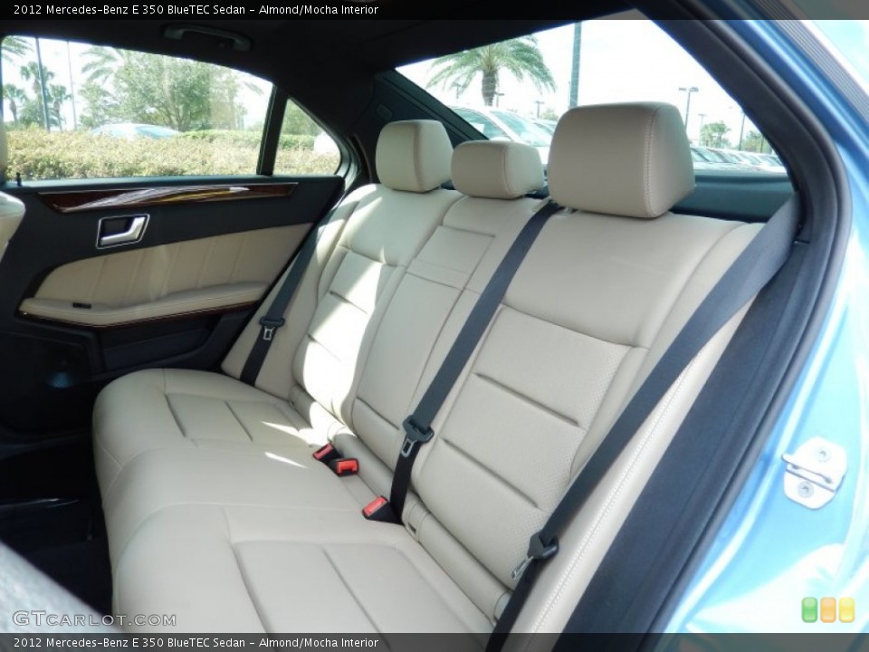 Almond/Mocha Interior Rear Seat for the 2012 Mercedes-Benz E 350 BlueTEC Sedan #87398770