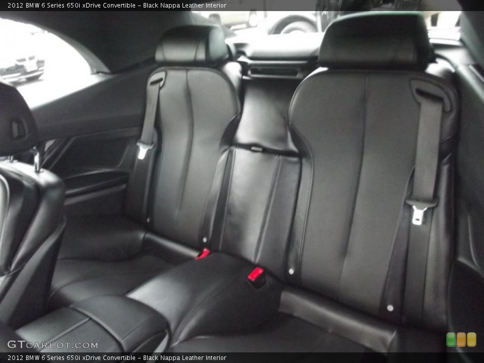 Black Nappa Leather Interior Rear Seat for the 2012 BMW 6 Series 650i xDrive Convertible #87402001