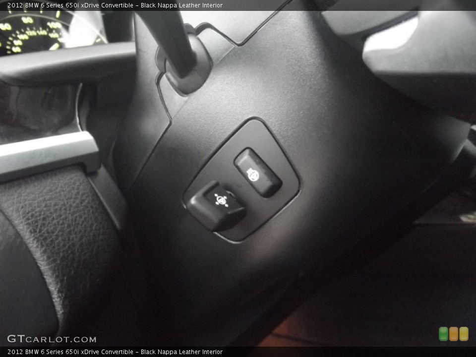 Black Nappa Leather Interior Controls for the 2012 BMW 6 Series 650i xDrive Convertible #87402328