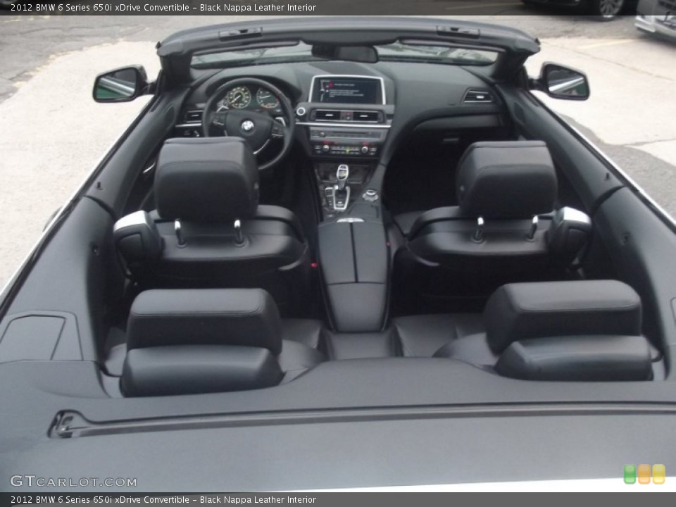 Black Nappa Leather Interior Photo for the 2012 BMW 6 Series 650i xDrive Convertible #87402451
