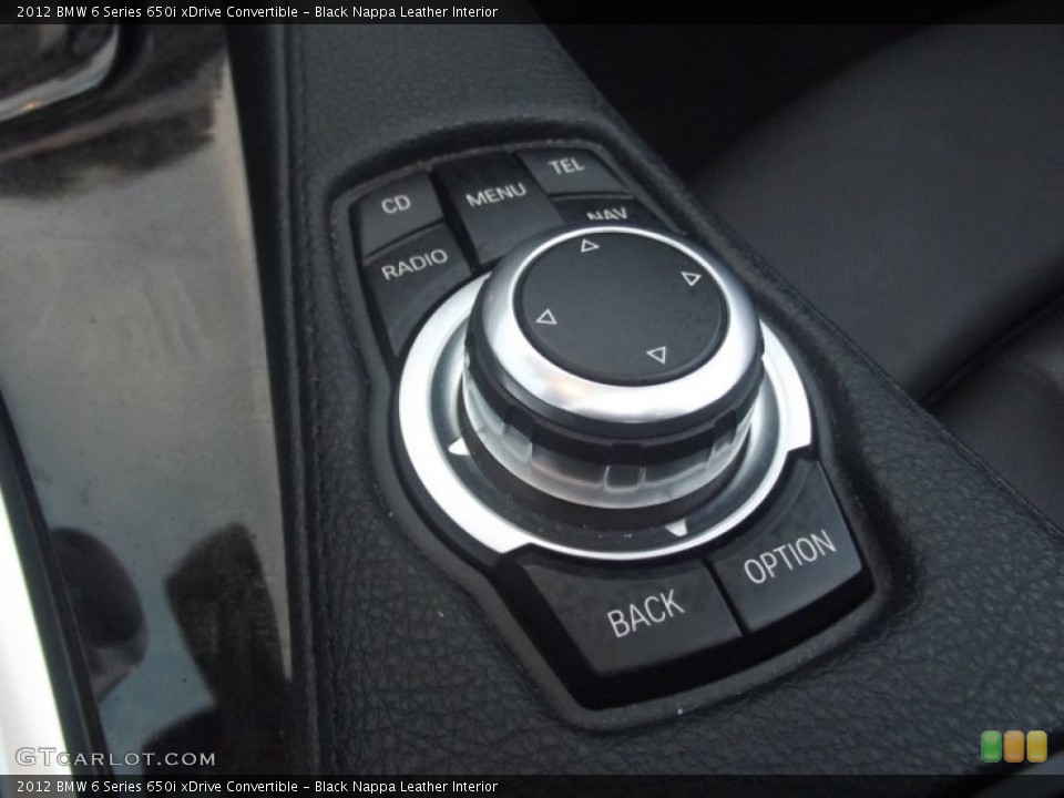 Black Nappa Leather Interior Controls for the 2012 BMW 6 Series 650i xDrive Convertible #87402566